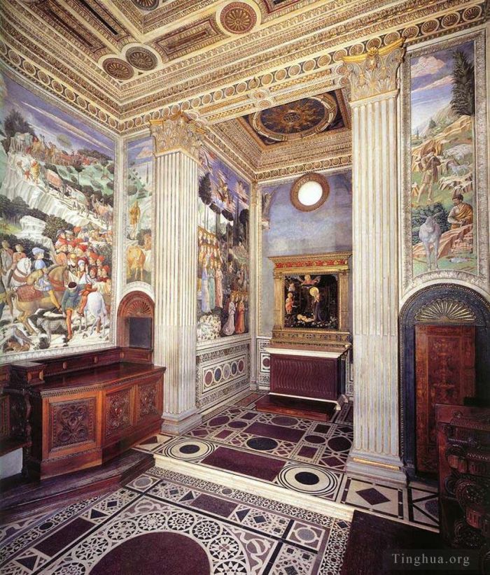 Benozzo Gozzoli Various Paintings - View of The Chapel