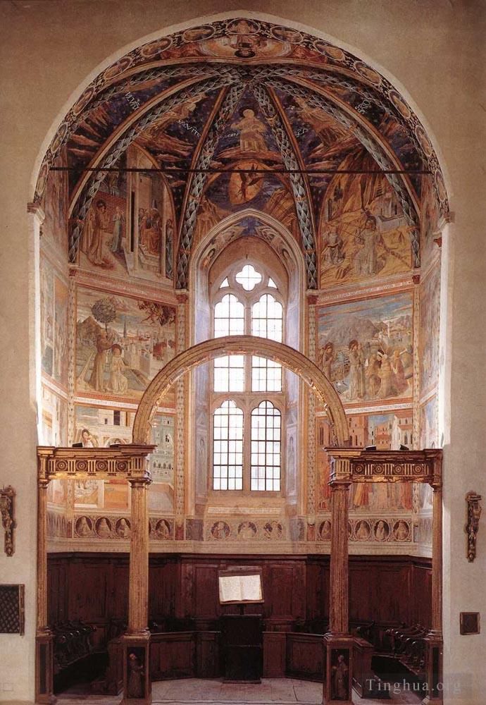 Benozzo Gozzoli Various Paintings - View of the main apsidal chapel