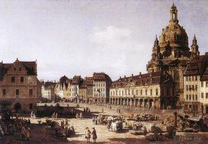 Artist Bernardo Bellotto's Work - New Market Square In Dresden