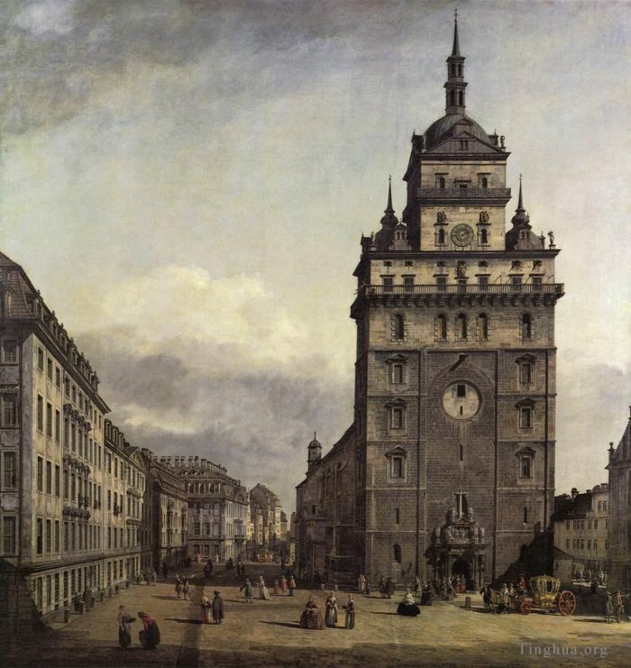 Bernardo Bellotto Oil Painting - The Kreuzkirche In Dresden