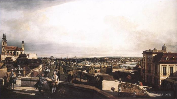 Bernardo Bellotto Oil Painting - Vienna Panorama From Palais Kaunitz