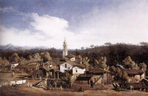 Artist Bernardo Bellotto's Work - View Of Gazzada Near Varese