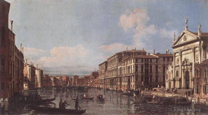 Bernardo Bellotto Oil Painting - View Of The Grand Canal At San Stae
