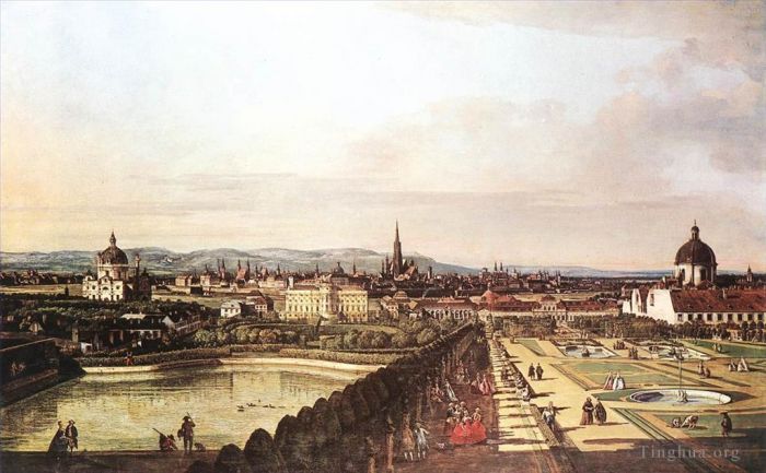 Bernardo Bellotto Oil Painting - View Of Vienna From The Belvedere