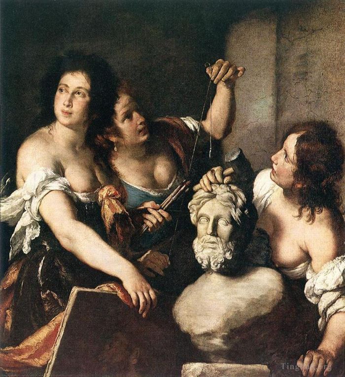 Bernardo Strozzi Oil Painting - Allegory Of Arts