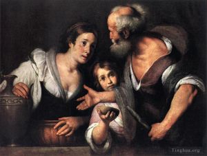 Artist Bernardo Strozzi's Work - Prophet Elijah And The Widow Of Sarepta