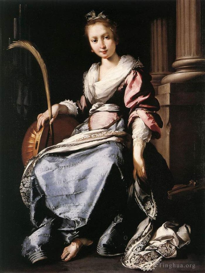 Bernardo Strozzi Oil Painting - St Cecilia