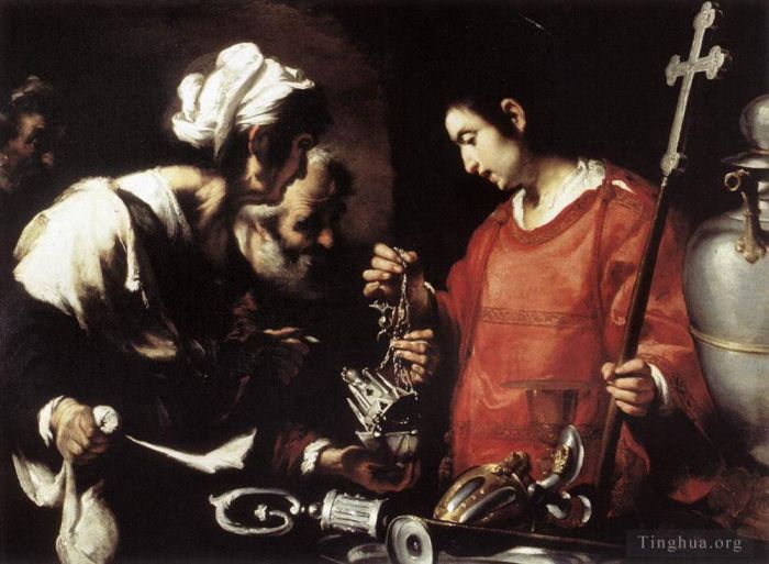 Bernardo Strozzi Oil Painting - The Charity Of St Lawrence