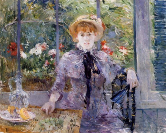 Berthe Morisot Oil Painting - After Luncheon