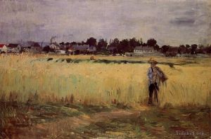 Artist Berthe Morisot's Work - In the Wheat Fields at Gennevilliers