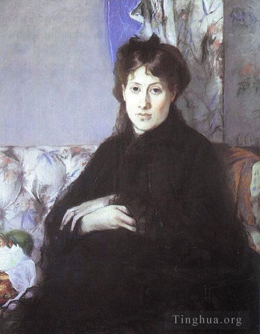 Berthe Morisot Oil Painting - Portrait of Edma Pontillon nee Morisot