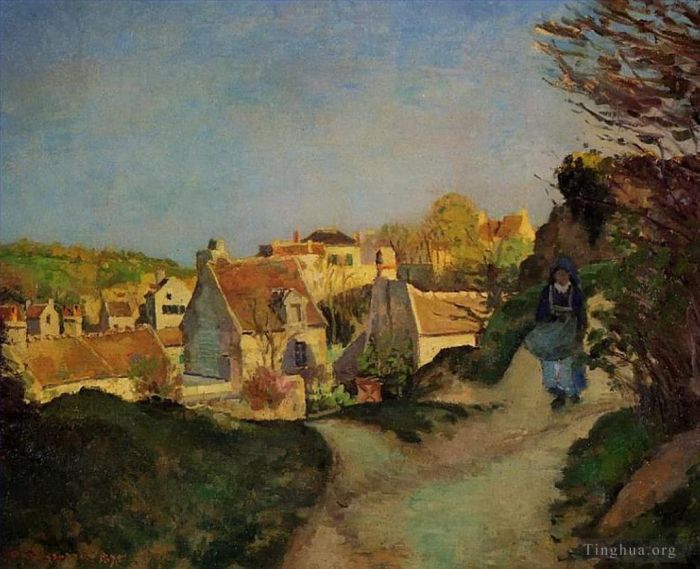 Camille Pissarro Oil Painting - A part of jallais pontoise 1875