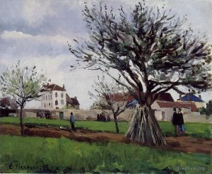 Artist Camille Pissarro's Work - Apple trees at pontoise 1868