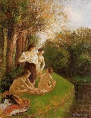 Artist Camille Pissarro's Work - Bathers 1895