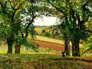 Artist Camille Pissarro's Work - Chestnut trees at osny 1873