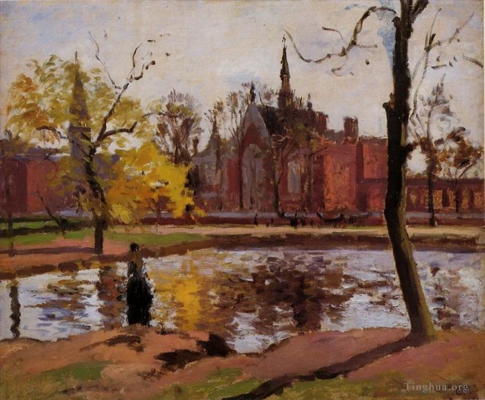 Camille Pissarro Oil Painting - Dulwich college london 1871