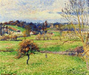 Artist Camille Pissarro's Work - Field at eragny 1885