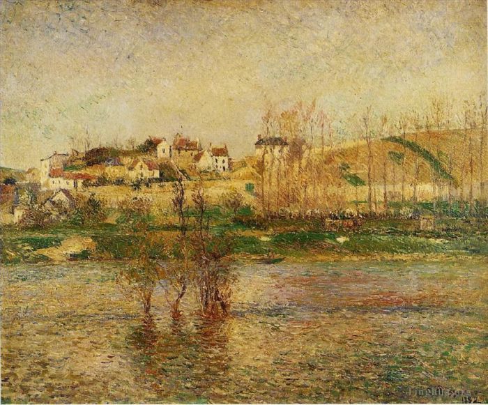Camille Pissarro Oil Painting - Flood in pontoise 1882