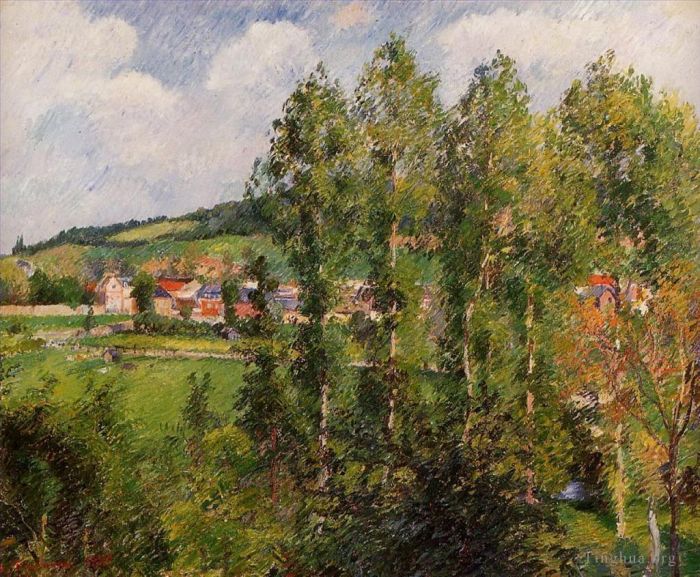 Camille Pissarro Oil Painting - Gizors new section