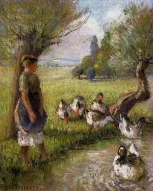 Artist Camille Pissarro's Work - Goose girl