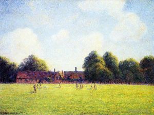 Artist Camille Pissarro's Work - Hampton court green london 1891