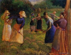 Artist Camille Pissarro's Work - Hay Harvest at Éragny