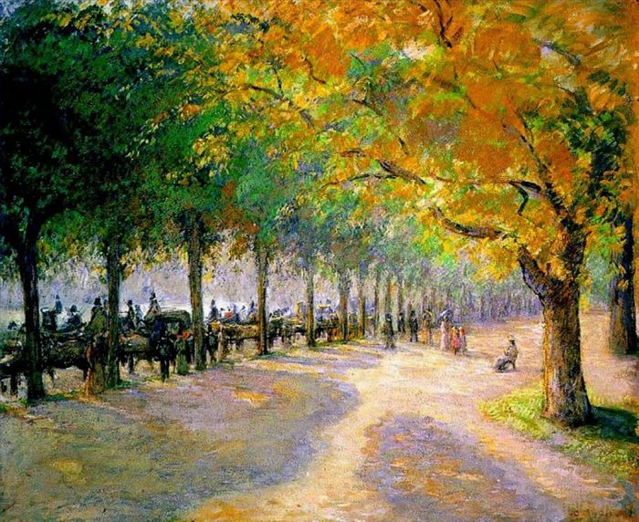 Camille Pissarro Oil Painting - Hyde park london 1890