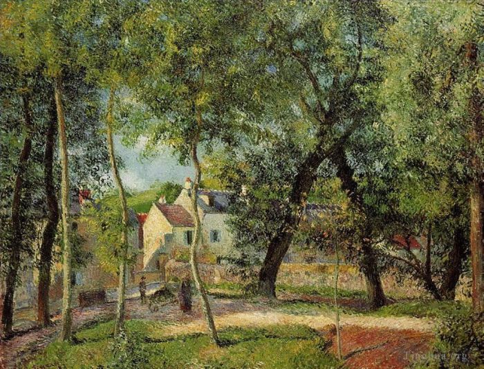Camille Pissarro Oil Painting - Landscape at osny near watering 1883
