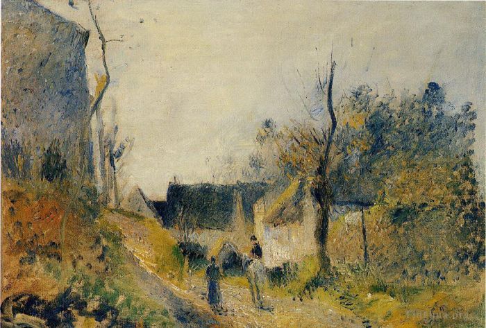Camille Pissarro Oil Painting - Landscape at valhermeil 1878