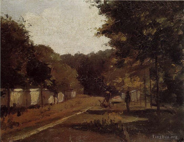 Camille Pissarro Oil Painting - Landscape varenne saint hilaire