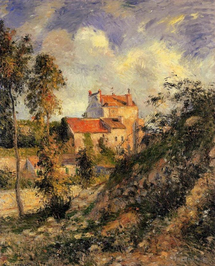 Camille Pissarro Oil Painting - Les mathurins pontoise 1877