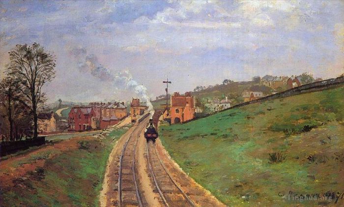 Camille Pissarro Oil Painting - Lordship lane station dulwich 1871
