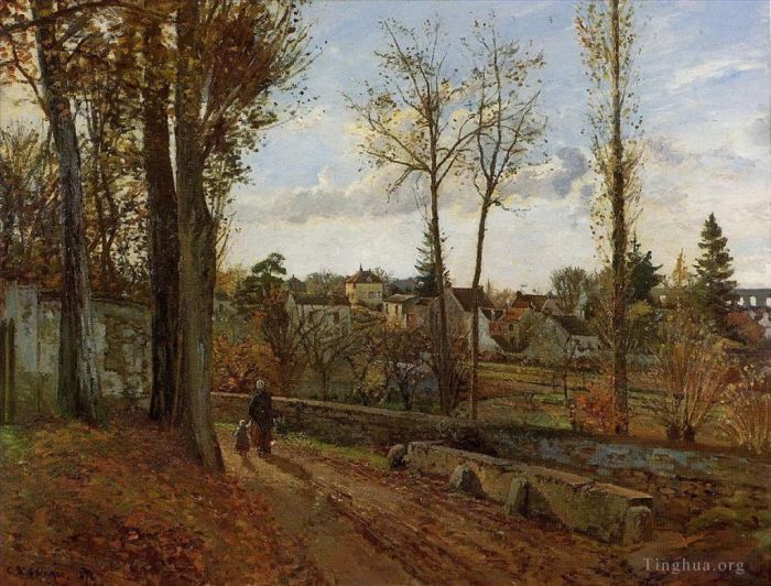 Camille Pissarro Oil Painting - Louveciennes 1871