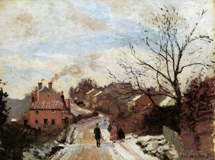 Camille Pissarro Oil Painting - Lower norwood 1871