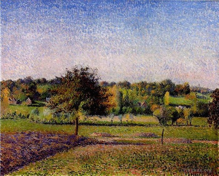 Camille Pissarro Oil Painting - Meadows at eragny 1886