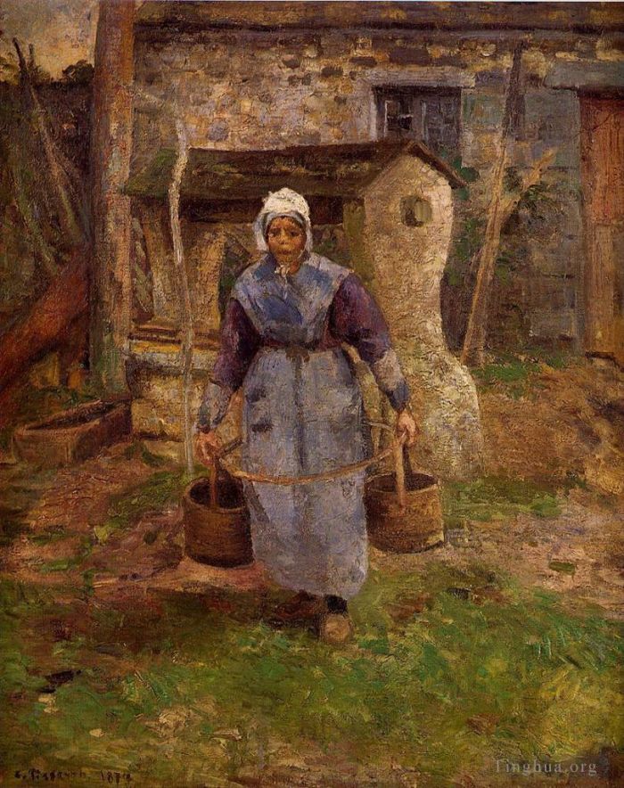Camille Pissarro Oil Painting - Mother presle montfoucault 1874