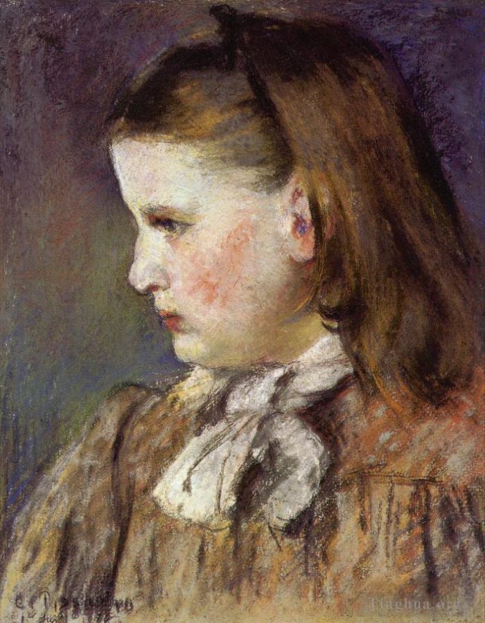 Camille Pissarro Oil Painting - Portrait of eugenie estruc 1876