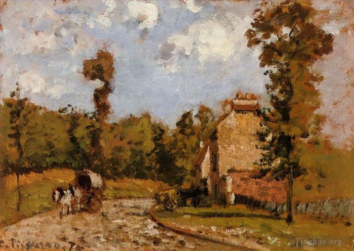 Camille Pissarro Oil Painting - Road in port maryl 1872