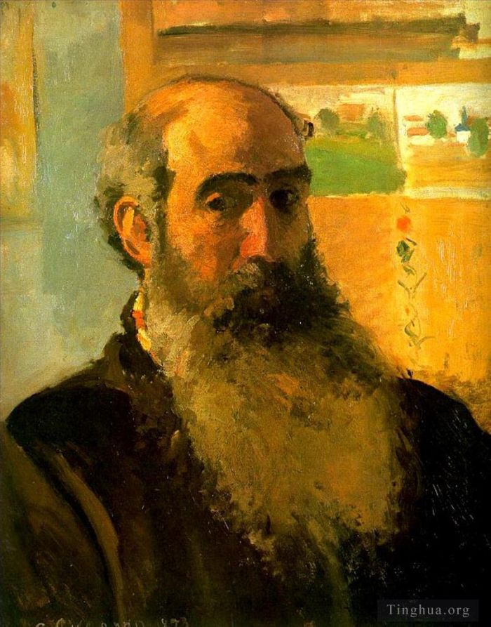 Camille Pissarro Oil Painting - Self portrait 1873