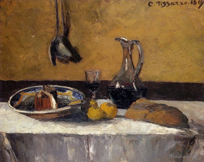 Camille Pissarro Oil Painting - Still life 1867