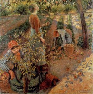 Artist Camille Pissarro's Work - The apple pickers 1886