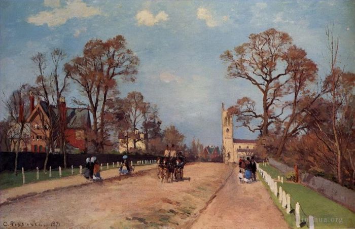 Camille Pissarro Oil Painting - The avenue sydenham 1871