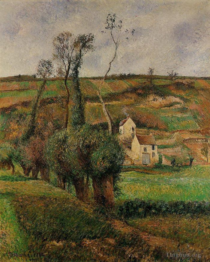 Camille Pissarro Oil Painting - The cabage place at pontoise 1882