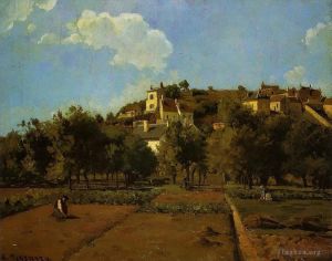 Artist Camille Pissarro's Work - The gardens of l hermitage pontoise