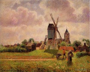 Artist Camille Pissarro's Work - The knocke windmill belgium