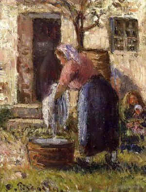 Artist Camille Pissarro's Work - The laundry woman
