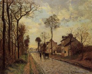 Artist Camille Pissarro's Work - The louveciennes road 1870