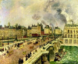 Artist Camille Pissarro's Work - The pont neuf shipwreck of the bonne mere 1901