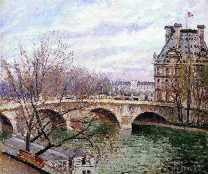 Camille Pissarro Oil Painting - The pont royal and the pavillion de flore