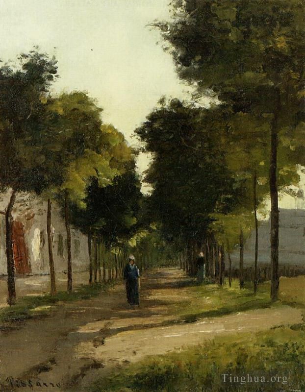 Camille Pissarro Oil Painting - The road 1